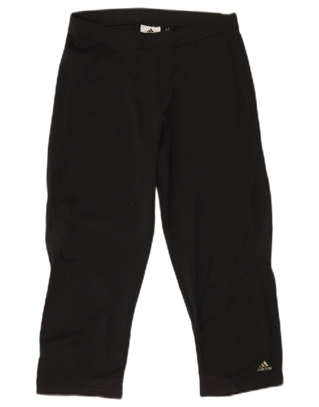 Adidas Womens Climacool Capri Leggings UK 10 Small Black Polyester