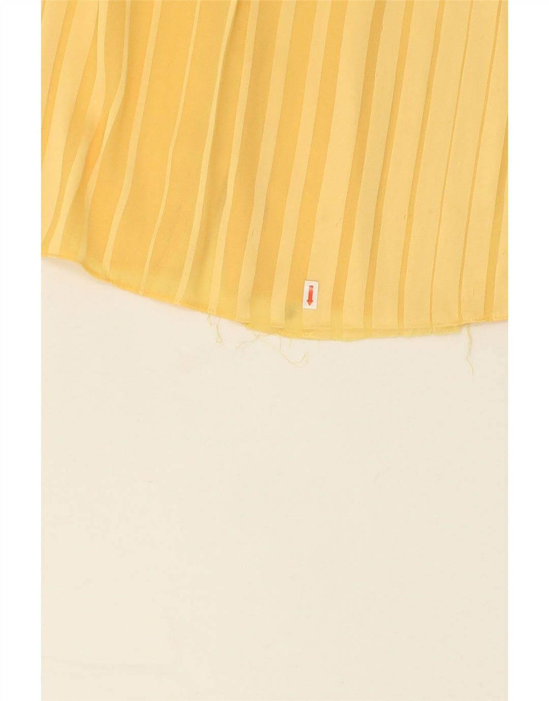 VINTAGE Womens 3/4 Sleeve Shirt EU 44 XL Yellow Striped Polyester Vintage Vintage and Second-Hand Vintage from Messina Hembry 