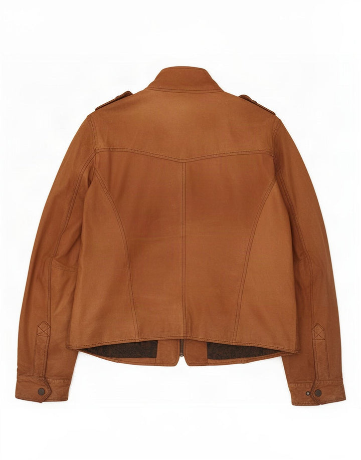 Conbipel Dame Læder Utility Jacket IT 46 Stor Brun