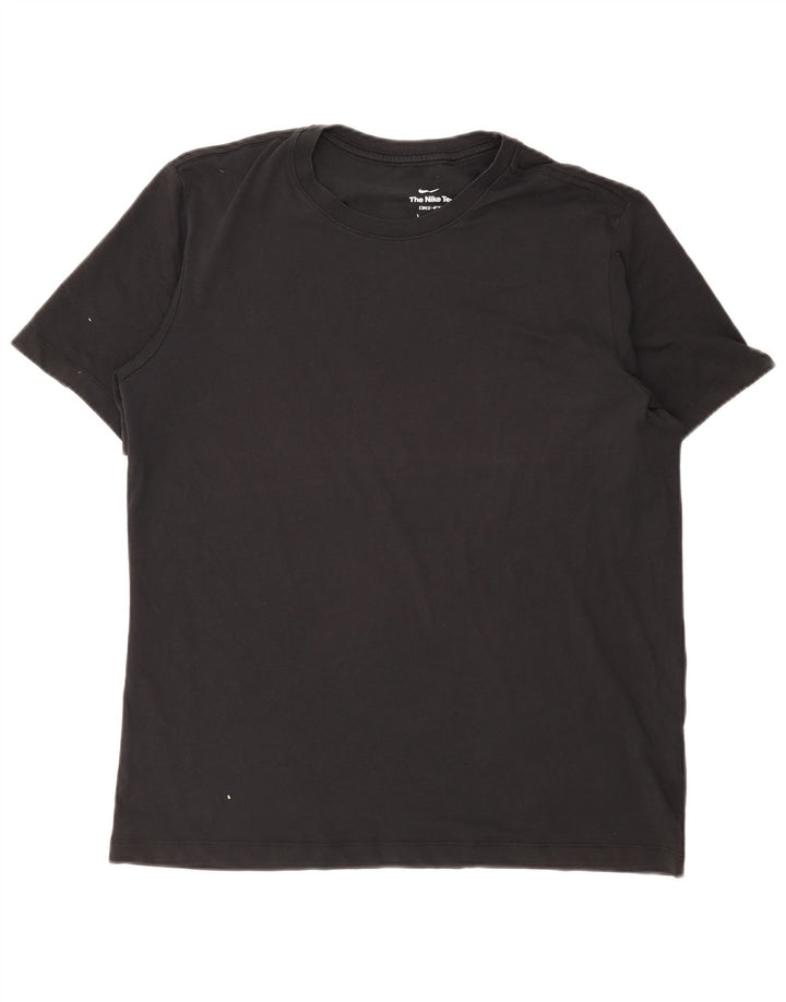 Nike Herre Dri Fit T-Shirt Top Stor Sort Bomuld