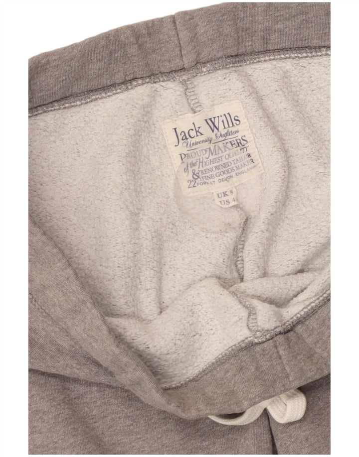 JACK WILLS Grafisk træningsdragt til kvinder Joggers UK 8 Small Grey