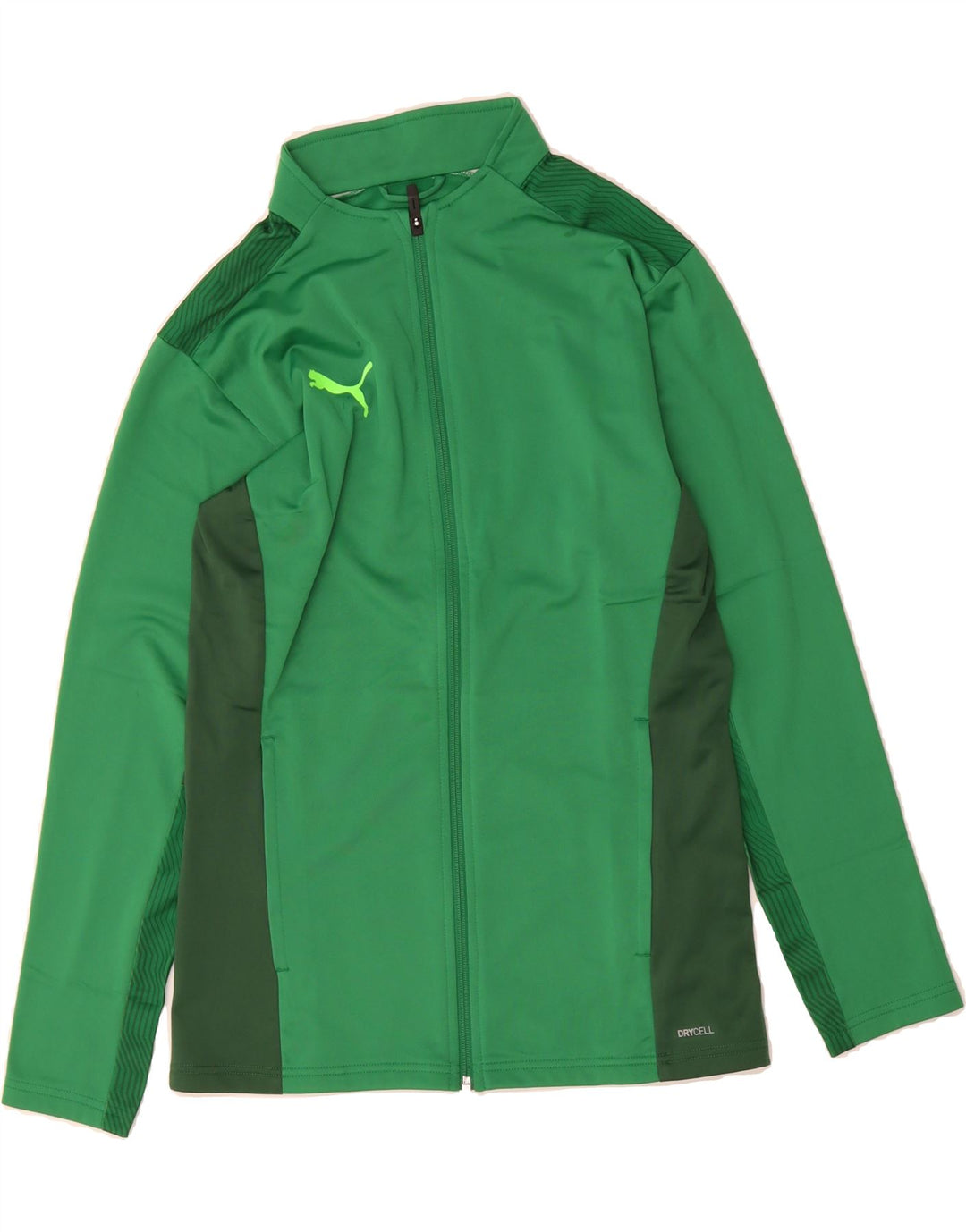 PUMA Mens Tracksuit Top Jacket Small Green Colourblock Polyester Vintage Puma and Second-Hand Puma from Messina Hembry 