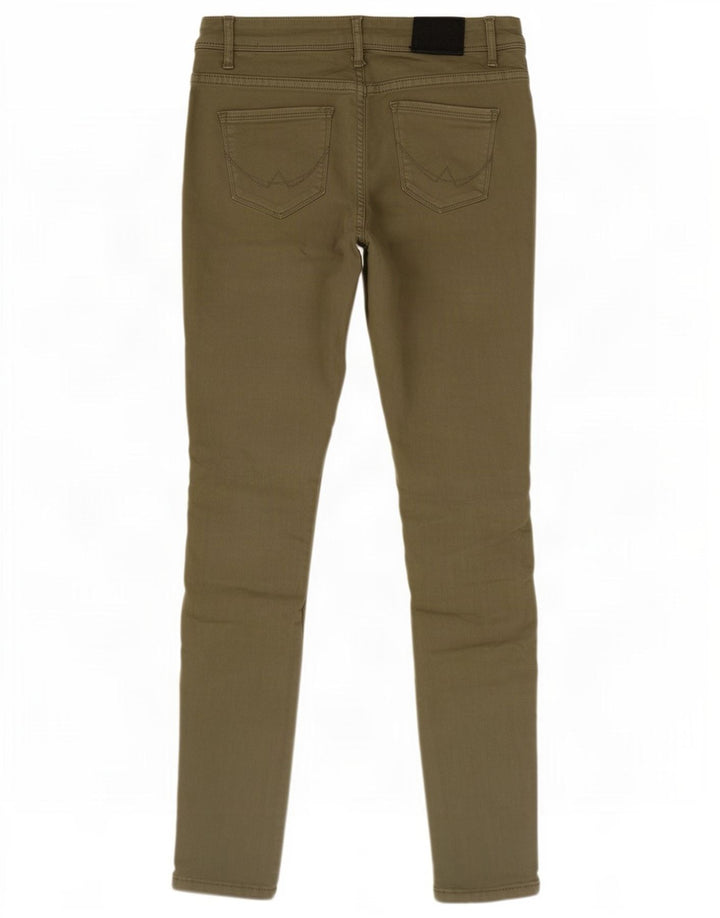 Superdry Dame Alexia Jegging Jeans W30 L32 Khaki Bomuld