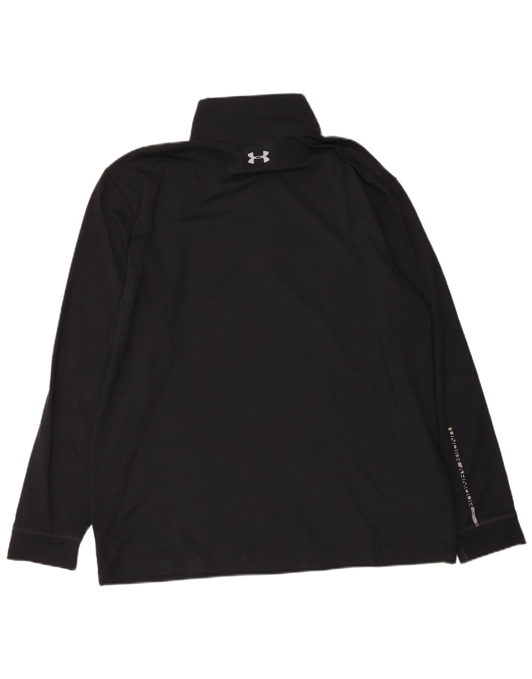 Under Armour Herre Cold Gear Zip Neck Pullover Træningsdragt Top Stor Sort