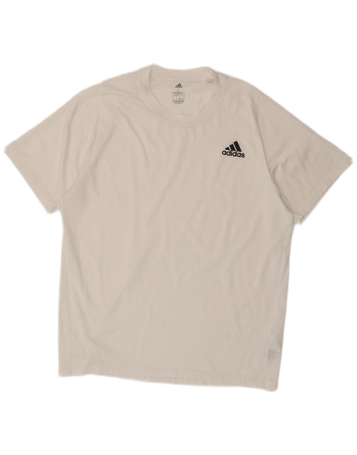Adidas Herre Aeroready T-Shirt Top Stor Hvid Polyester
