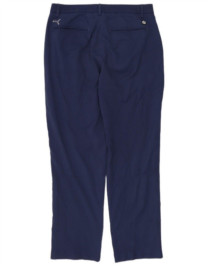 PUMA Slim Chino-bukser til mænd W34 L32 Marineblå polyester