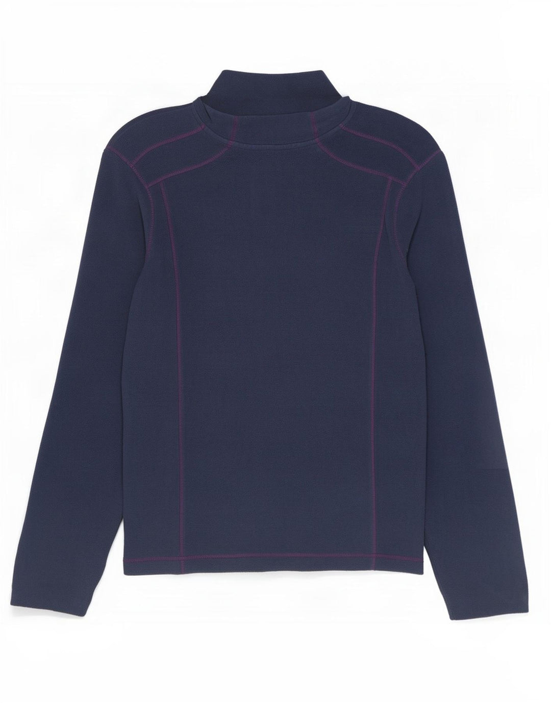 Weird Fish Dame Zip Neck Fleece Jumper UK 18 XL Navy Blue Polyester