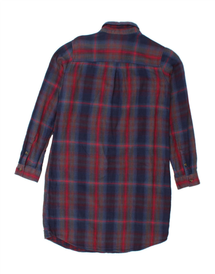 EDDIE BAUER Womens Pullover Shirt Dress US 4 Small Navy Blue Check Vintage Eddie Bauer and Second-Hand Eddie Bauer from Messina Hembry 