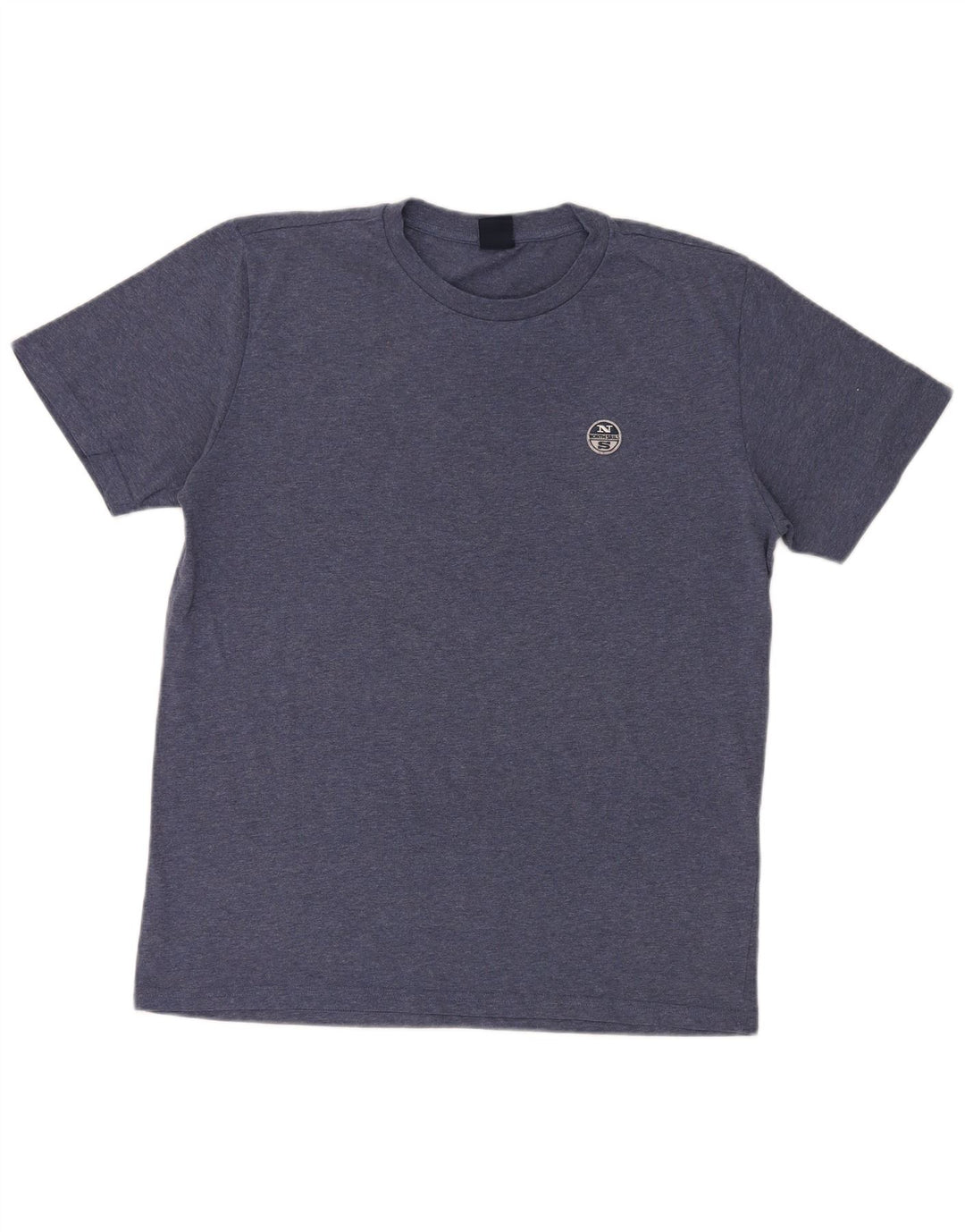 North Sails Herre T-Shirt Top Stor Marineblå Flecked Bomuld
