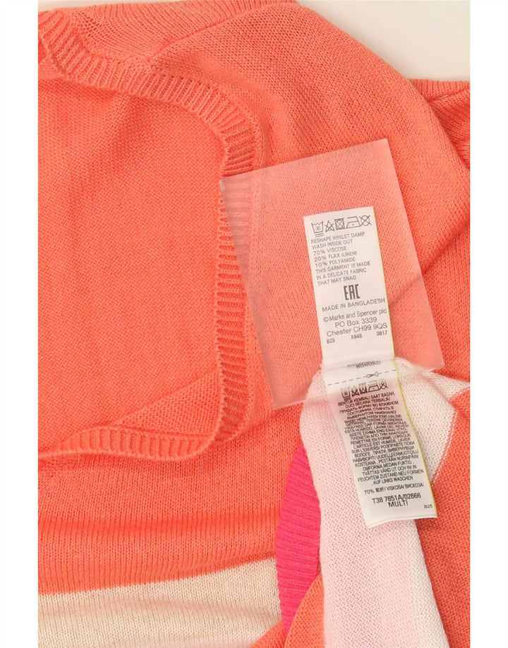 Marks & Spencer Dame V-hals sweater UK 24 4XL Flerfarvet