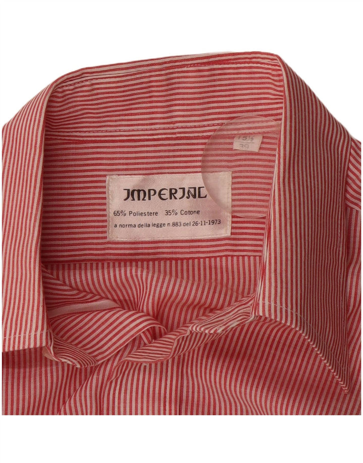 Imperial herreskjorte str. 39 15 1/2 Medium rød nålestribet polyester