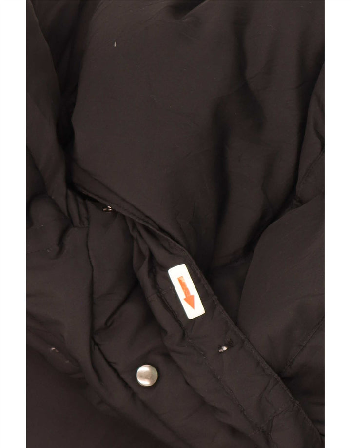 Fila Dame Hætte Polstret Frakke UK 12 Medium Sort Polyester