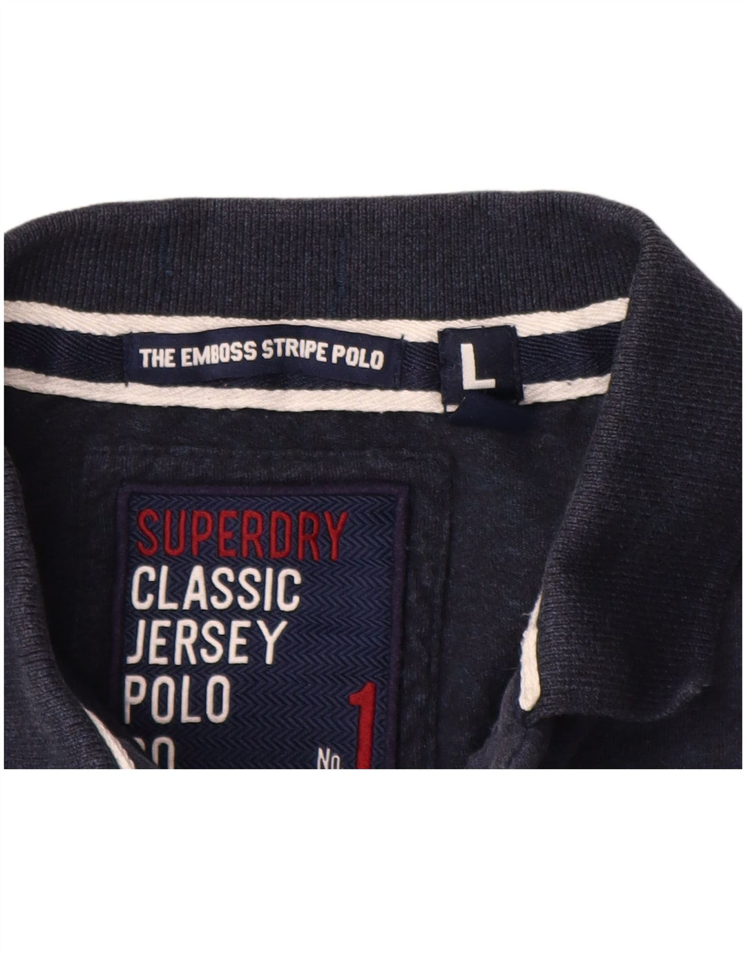 Superdry Grafisk Rugby Polo Shirt til mænd Stor marineblå Colourblock Bomuld