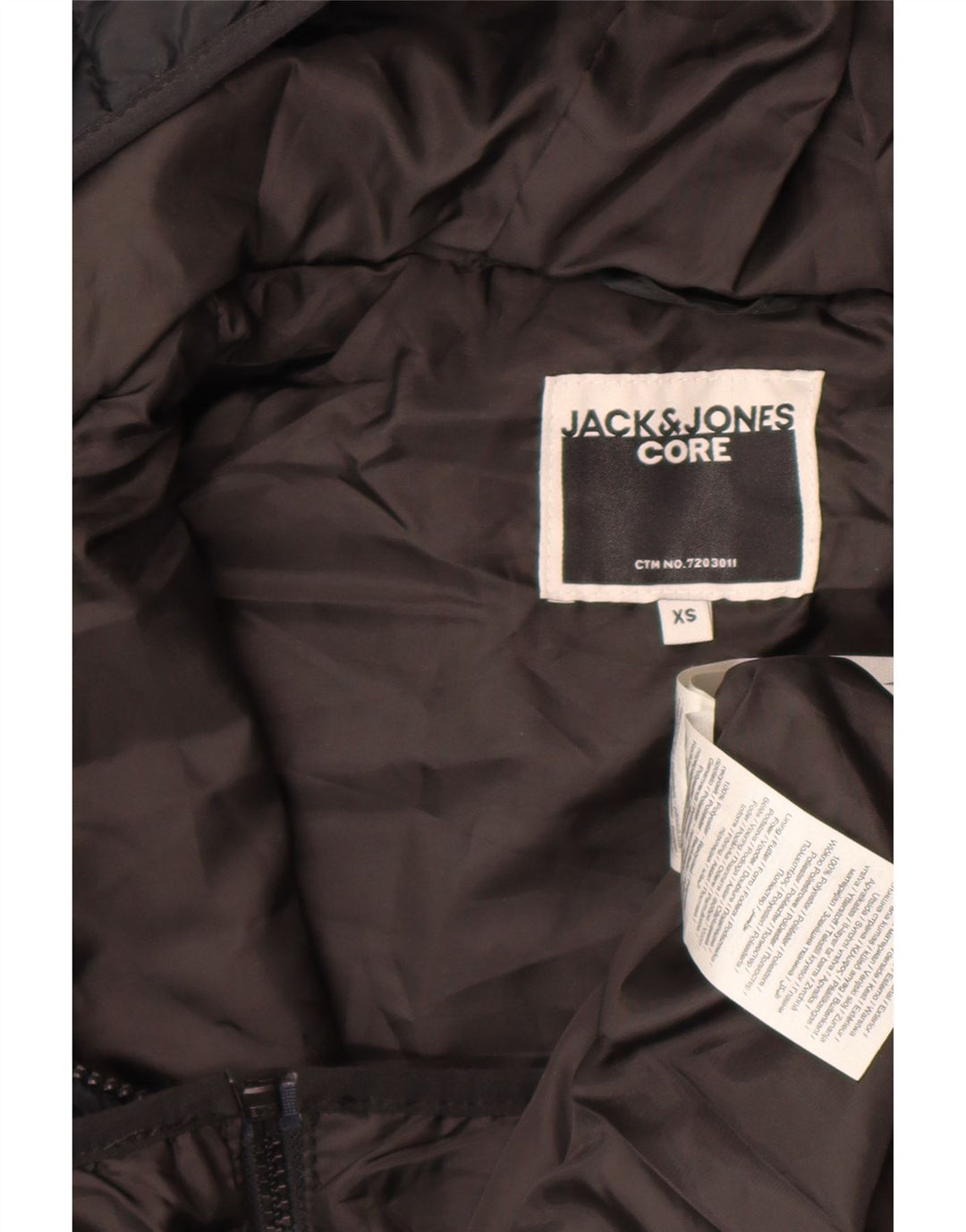 Jack & Jones Herre hættepolstret jakke UK 34 XS Sort Polyester