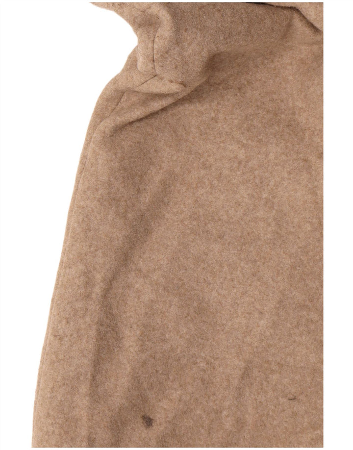 Zara Dame Oversized Dobbeltradet Frakke UK 16 Medium Beige Polyester