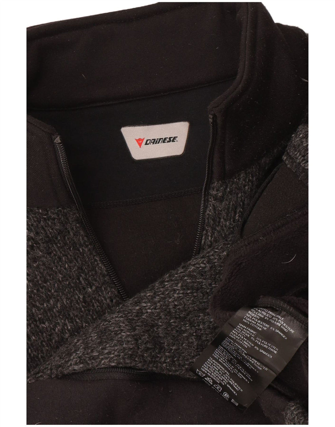 Dainese Dame Cardigan Sweater UK 10 Small Grey Colourblock Acryl