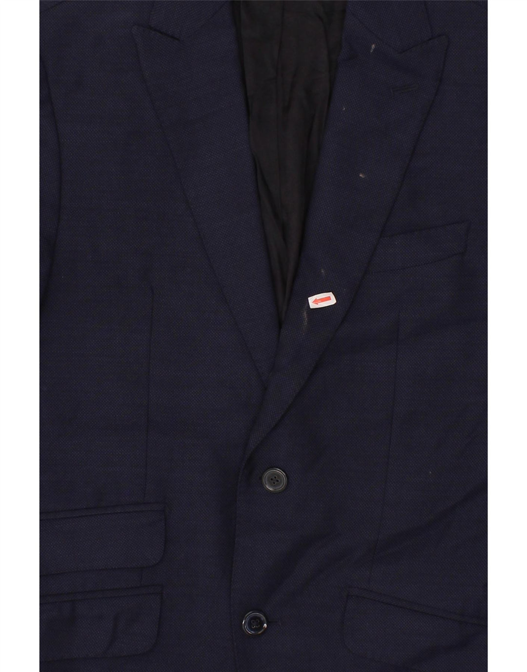 MASSIMO DUTTI Mens 2 Button Blazer Jacket EU 46 Small   Navy Blue Vintage Massimo Dutti and Second-Hand Massimo Dutti from Messina Hembry 