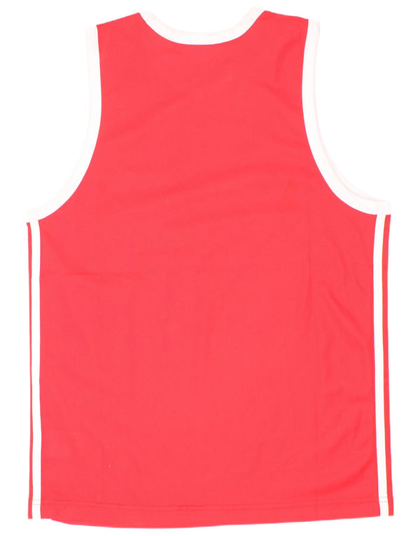 Adidas Drengevest Top 13-14 År Rød Colourblock Polyester