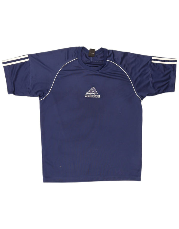 Adidas Herre T-Shirt Top Medium Navy Blue Sports