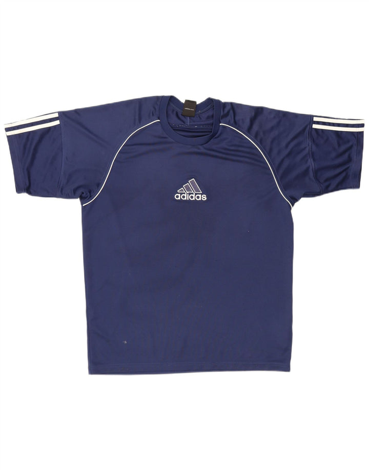 Adidas Herre T-Shirt Top Medium Navy Blue Sports