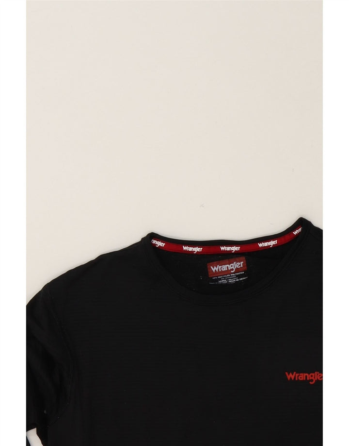 WRANGLER Womens Top Long Sleeve UK 16 Large Black Polyester Vintage Wrangler and Second-Hand Wrangler from Messina Hembry 