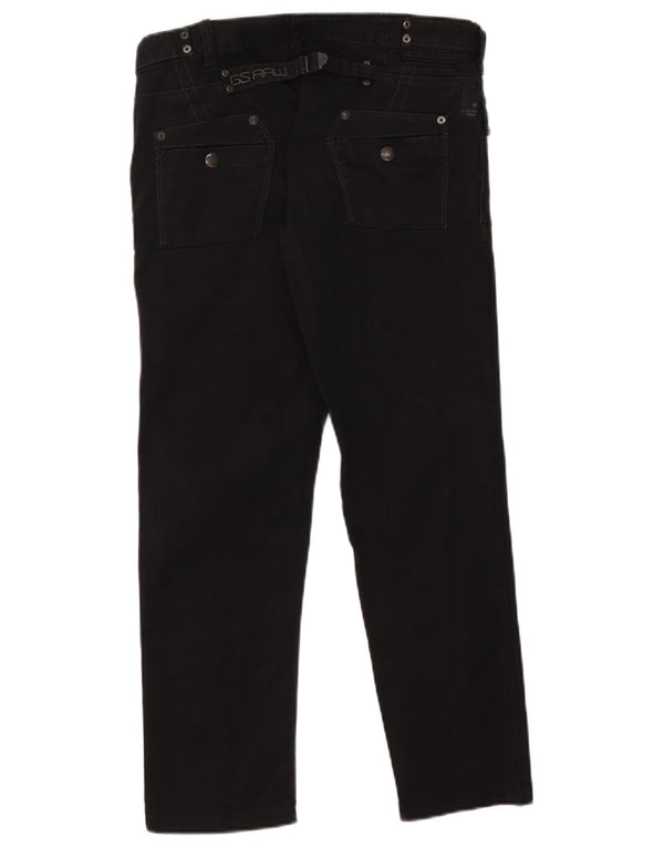 G-Star Straight Jeans til mænd W29 L26 Sort bomuld
