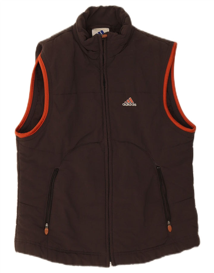 Adidas Dame Polstret Gilet UK 10 Lille brun polyamid