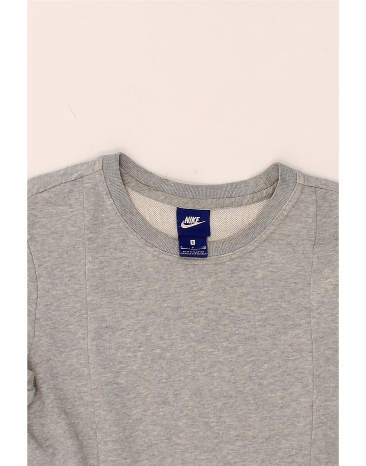 NIKE Womens Sweatshirt Jumper UK 10 Small Grey Cotton Vintage Nike and Second-Hand Nike from Messina Hembry 