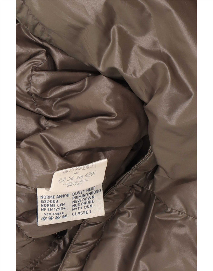 Moncler Herre Hooded Polstret Jakke Størrelse 0 XS Khaki Polyamid
