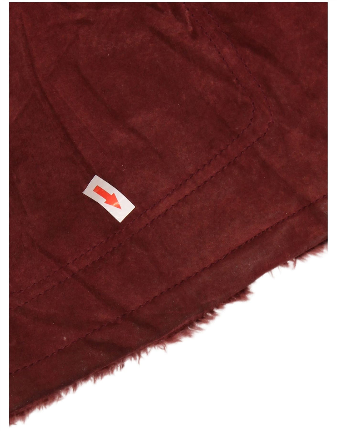 VINTAGE Sherpa Ruskindsjakke til kvinder UK 14 Medium Burgundy Læder
