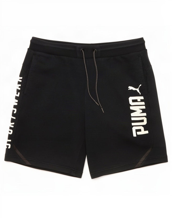Puma Herre grafiske sportsshorts Medium sort bomuld