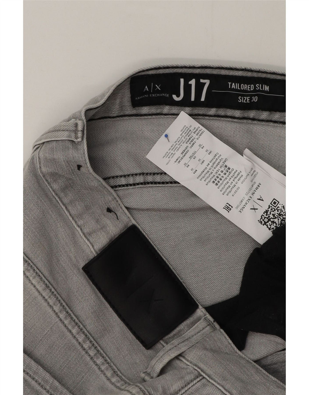 Armani Exchange Herre Slim Jeans W30 L32 Grå Bomuld