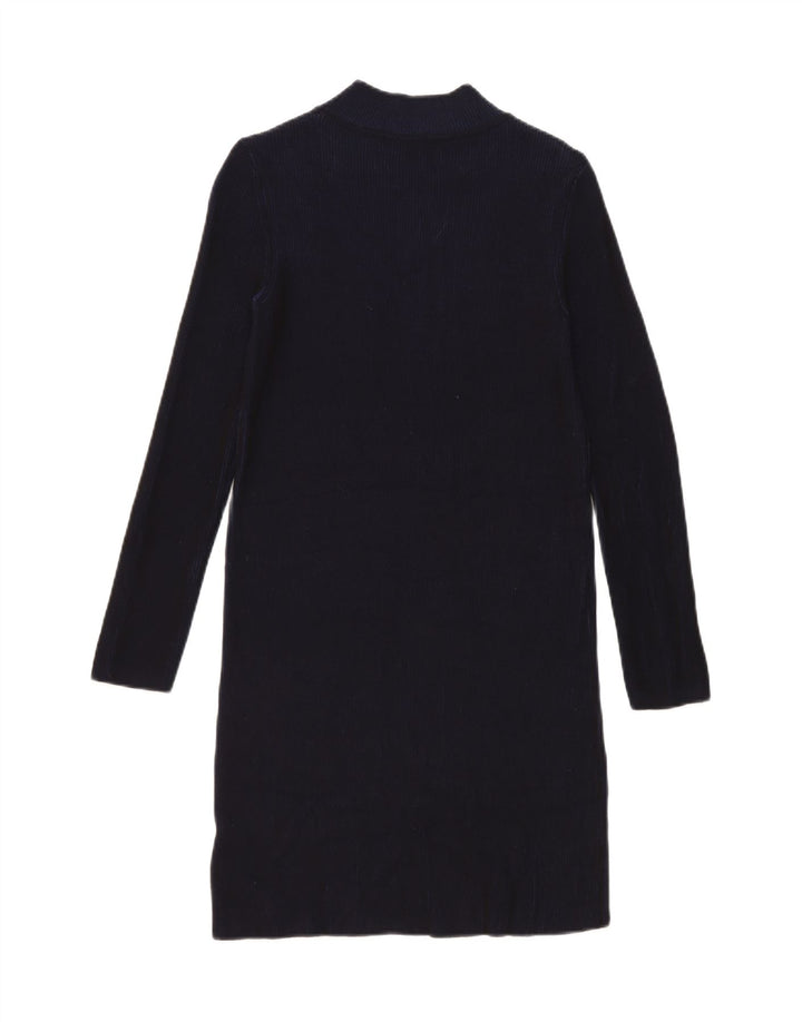 Phase Eight Dame Langærmet Shift Dress UK 12 Medium Navy Blue Viscose