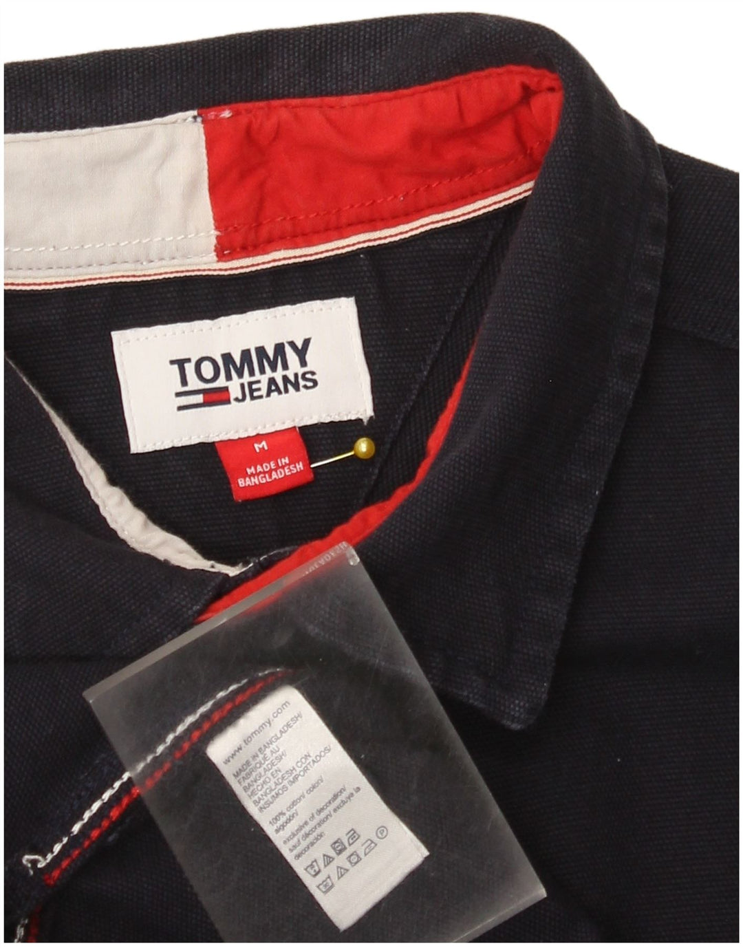 Tommy Hilfiger Herre grafisk skovhugger skjorte medium marineblå bomuld