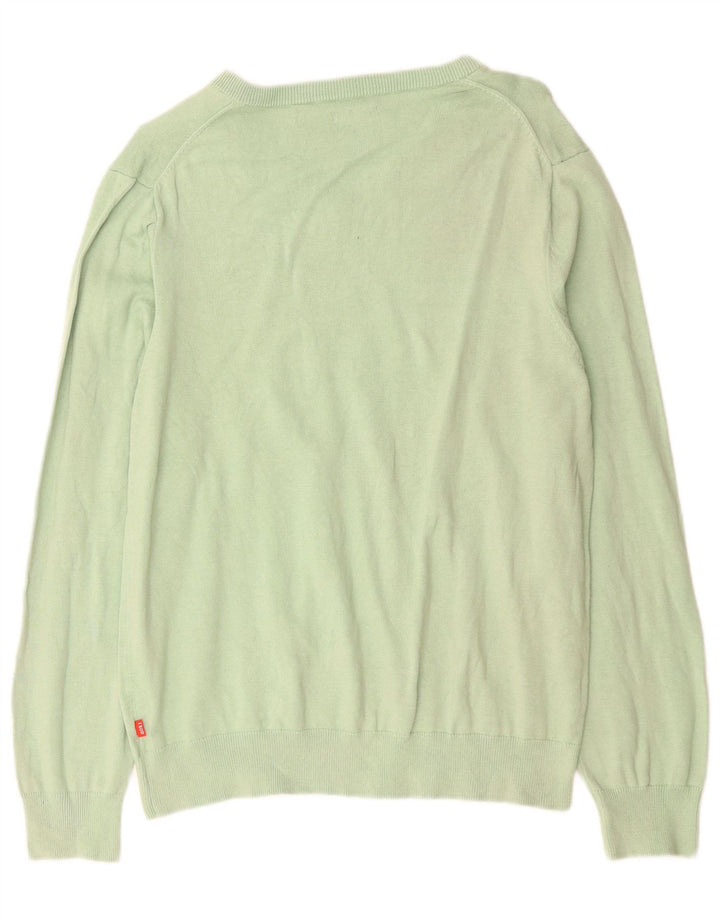 IZOD Herre V-hals sweater mellemgrøn bomuld