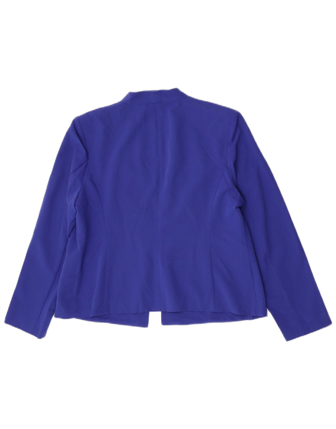 Marks & Spencer Womens Open Blazer Jacket UK 16 Large Blue Polyester