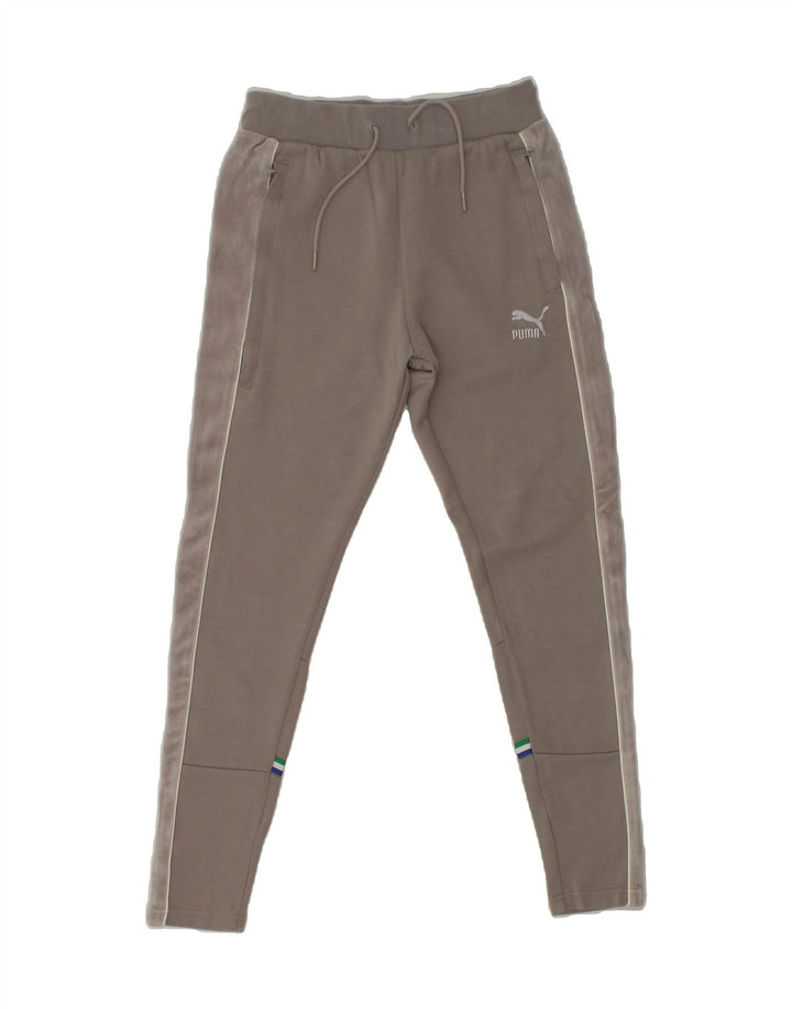 PUMA Womens Graphic Tracksuit Trousers UK 6 XS Grey Vintage Puma and Second-Hand Puma from Messina Hembry 