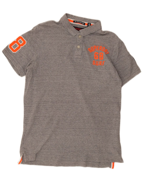 Superdry grafisk poloshirt til mænd 2XL grå bomuld