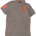 Superdry grafisk poloshirt til mænd 2XL grå bomuld
