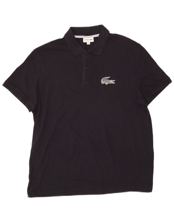 Lacoste Herre Regular Fit Polo Shirt Størrelse 7 2XL Navy Blue