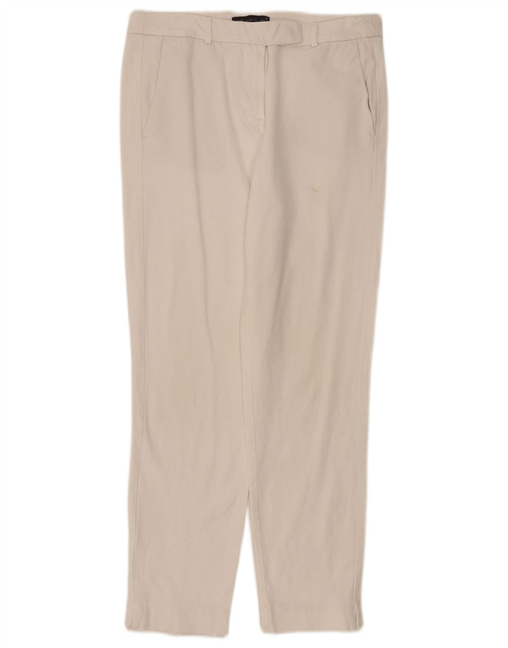 Marks & Spencer Dame Slim Suit Bukser UK 12 Medium W30 L28 Off White