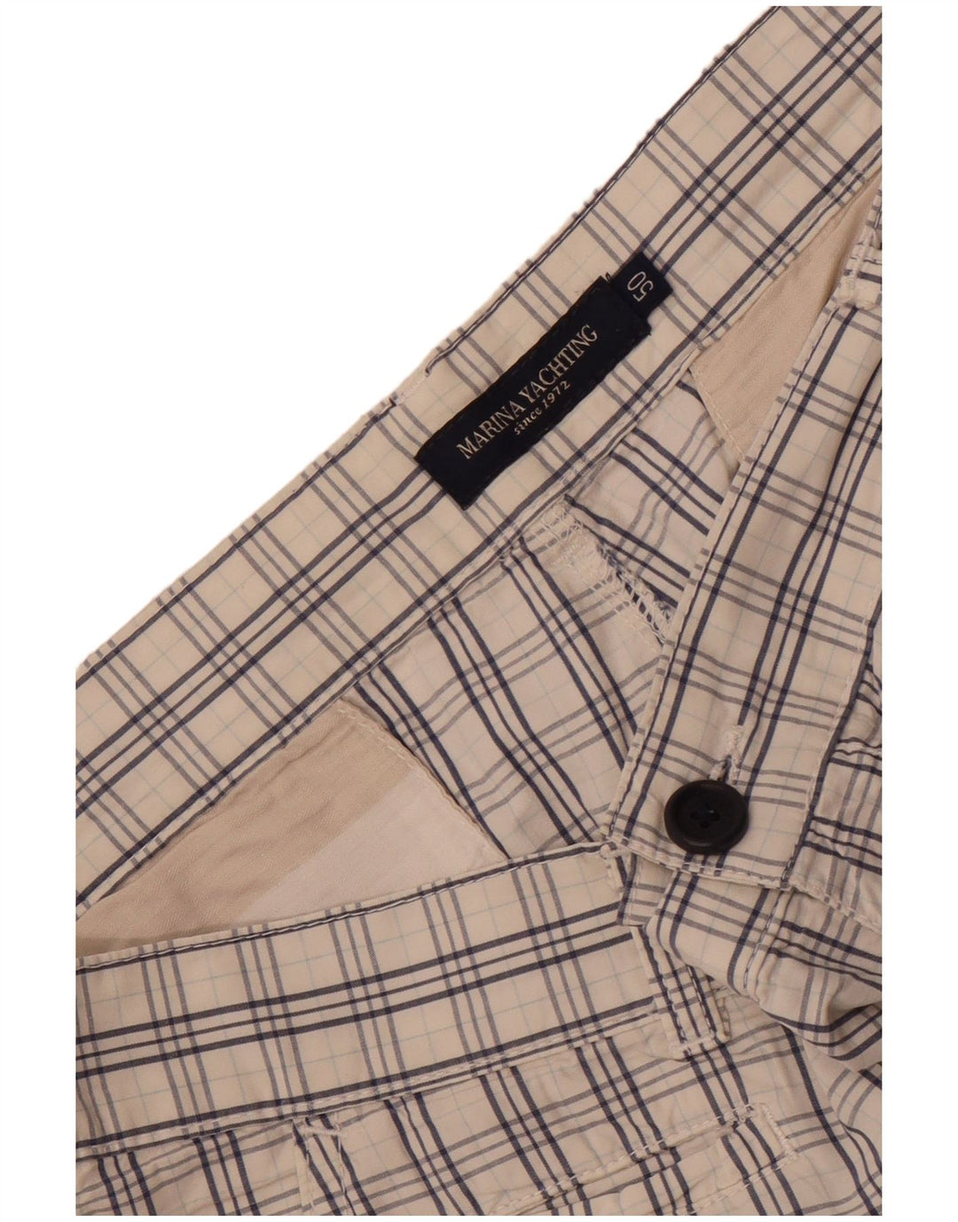 Marina Yachting Herre Chino Shorts IT 50 Large W36 White Check