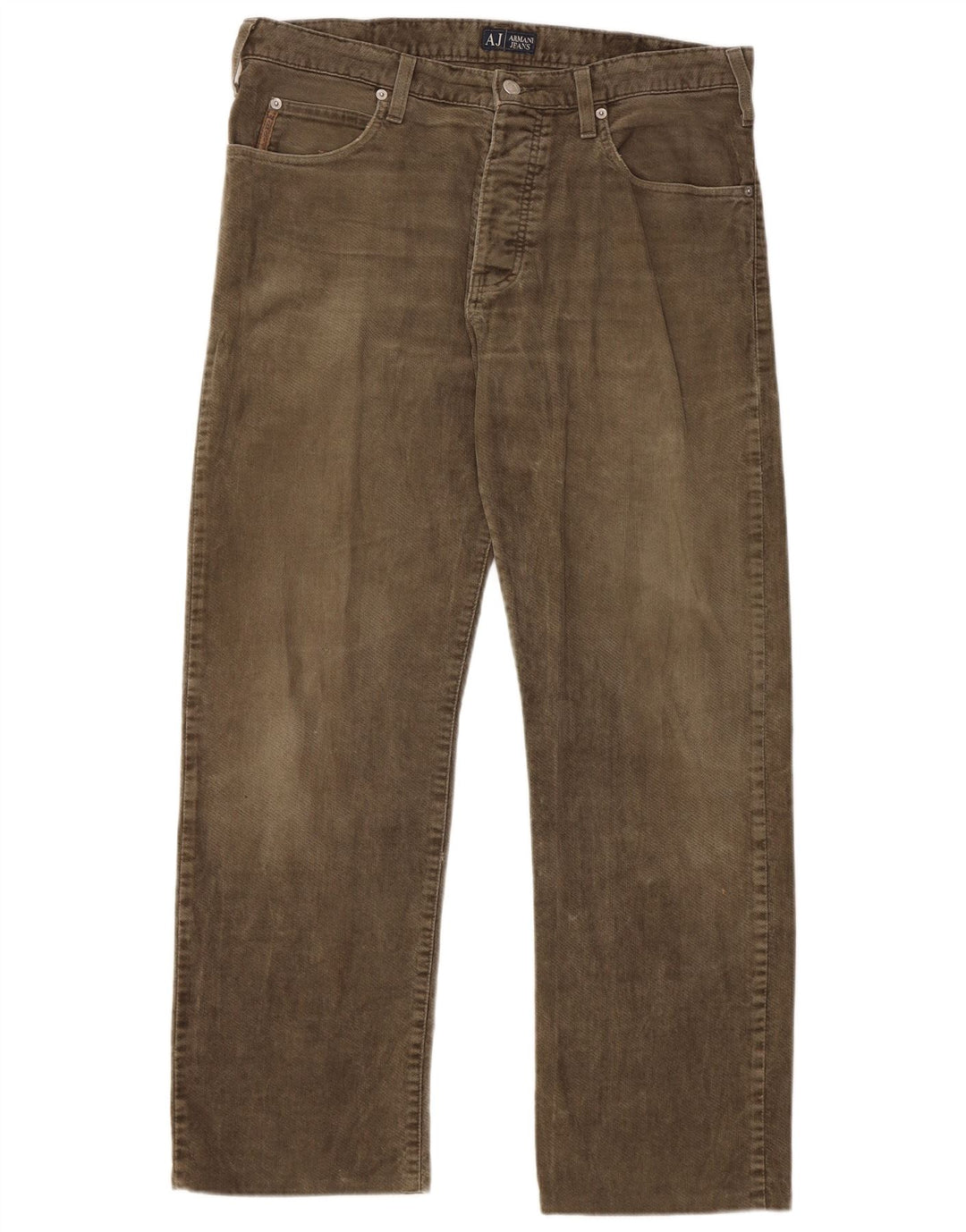 ARMANI Straight Casual bukser til mænd W34 L29 Khaki Bomuld