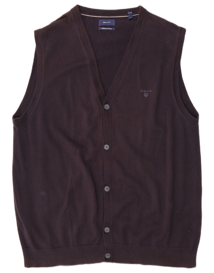 Gant herre ærmeløs cardigan sweater 2XL marineblå bomuld
