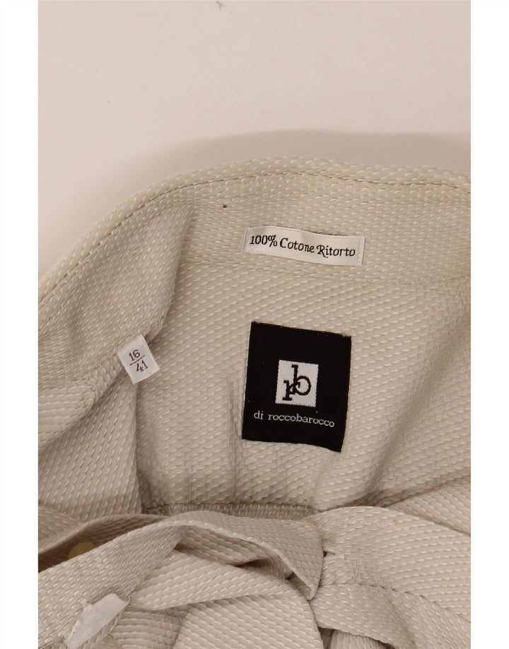 ROCCOBAROCCO Herreskjorte Str. 41 16 Stor Beige Bomuld