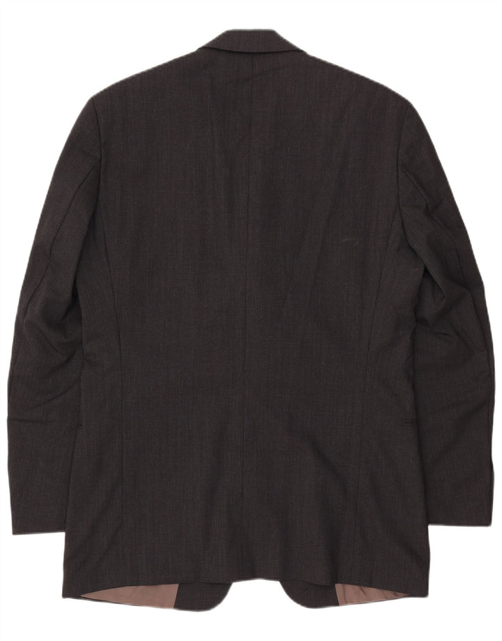 HUGO BOSS Mens 3 Button Blazer Jacket UK 40 Large Grey Wool