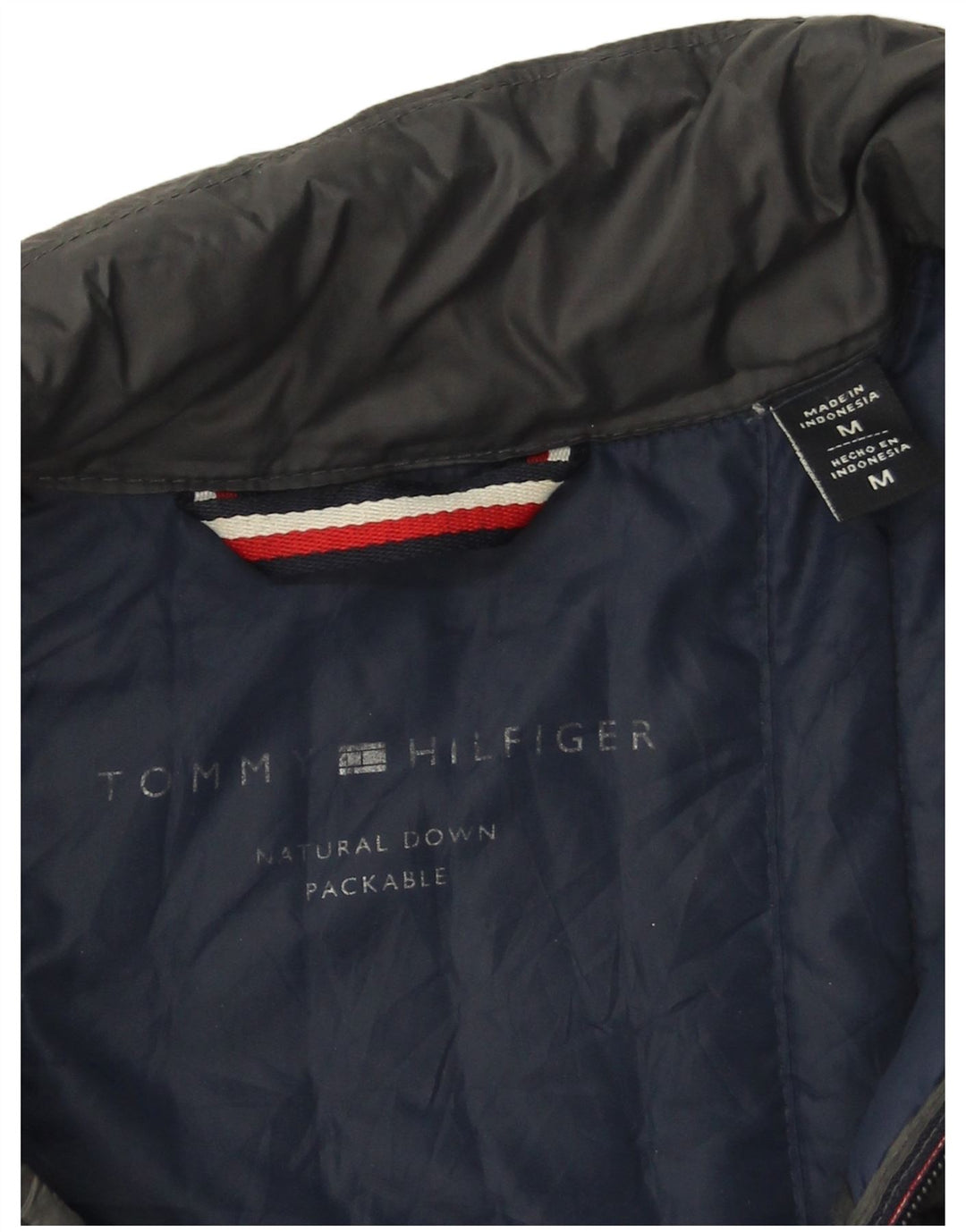 Tommy Hilfiger Herre polstret jakke UK 38 Medium Grå Nylon