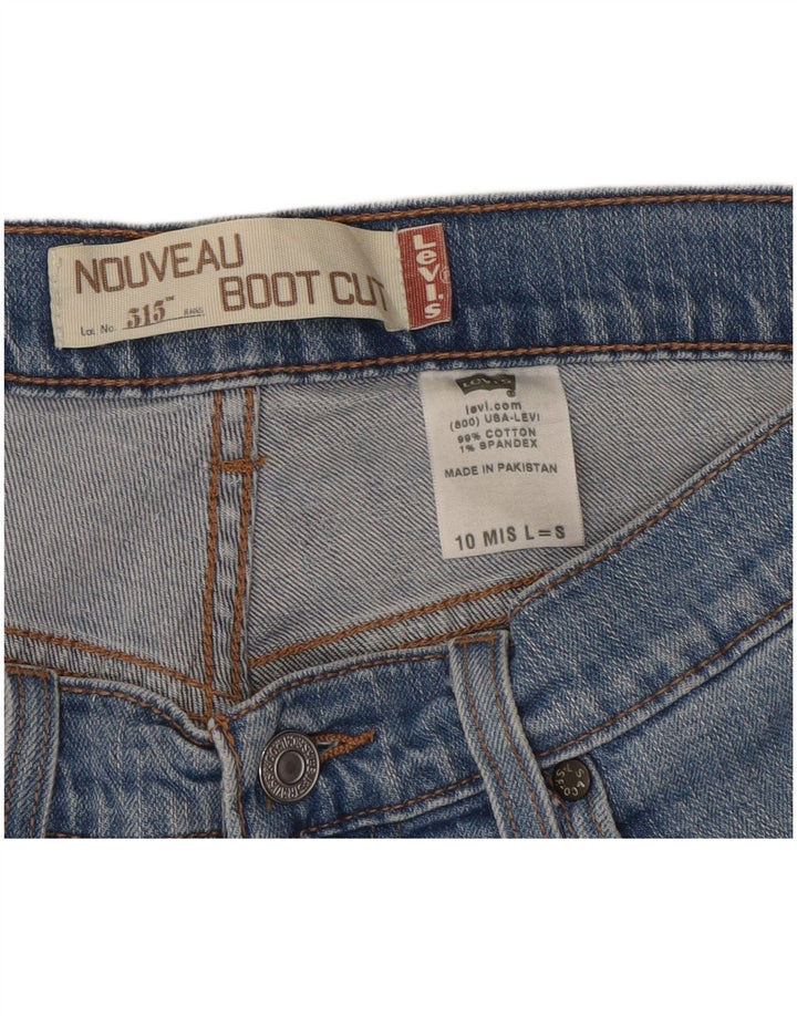 LEVI'S Dame 515 Nouveau Bootcut Jeans US 10 Large W32 L29 Blå Bomuld