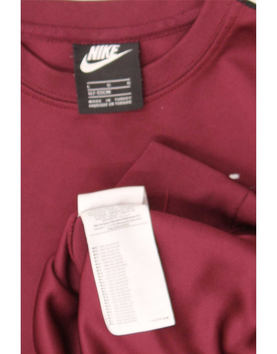 Nike Boys Graphic Sweatshirt Jumper 12-13 år Large Maroon Colourblock