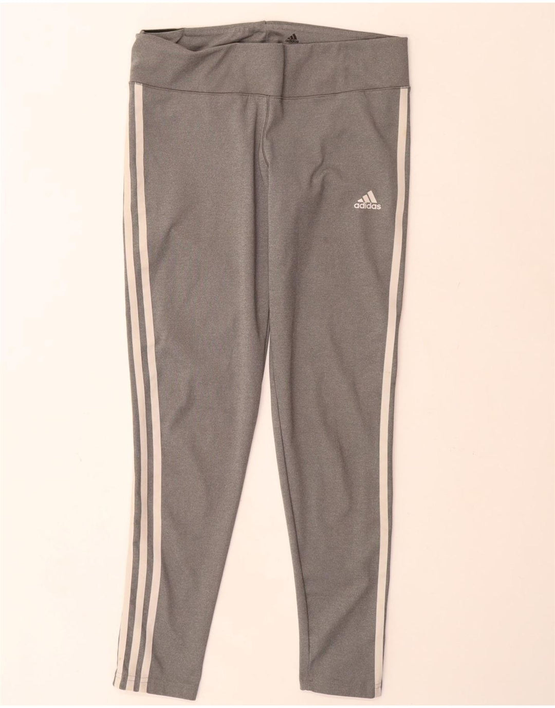 Adidas Womens Climalite Leggings UK 12/14 Medium Grey Polyester
